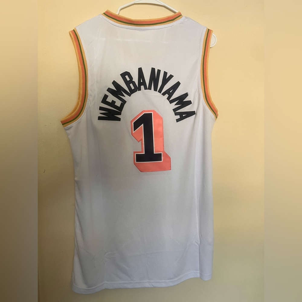 emrboidered wemby jersey wembanyama san antonio basketball